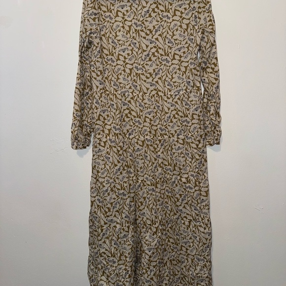 🎉Maxi Cream Long Sleeve Ruffled Sundress - Picture 4 of 5